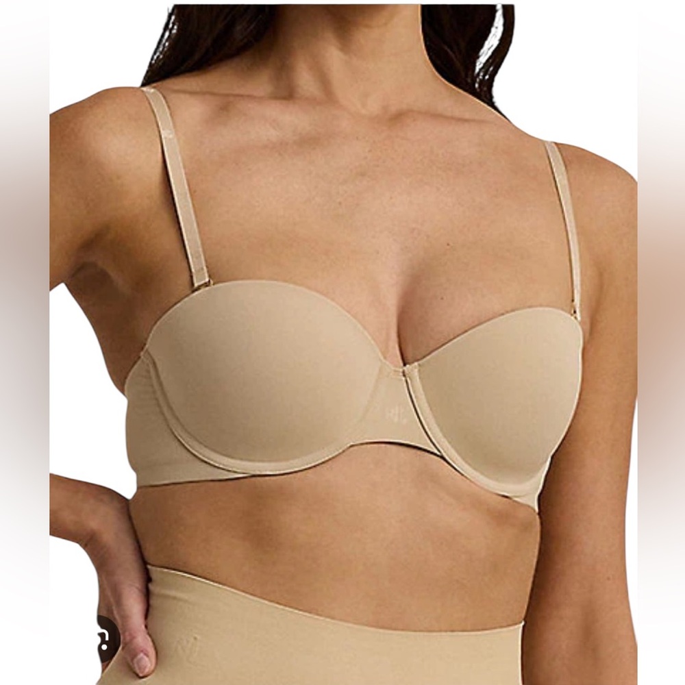 NWT Lauren Ralph Lauren Women’s Luxe Convertible Strapless Bra in‎ Light Truffle